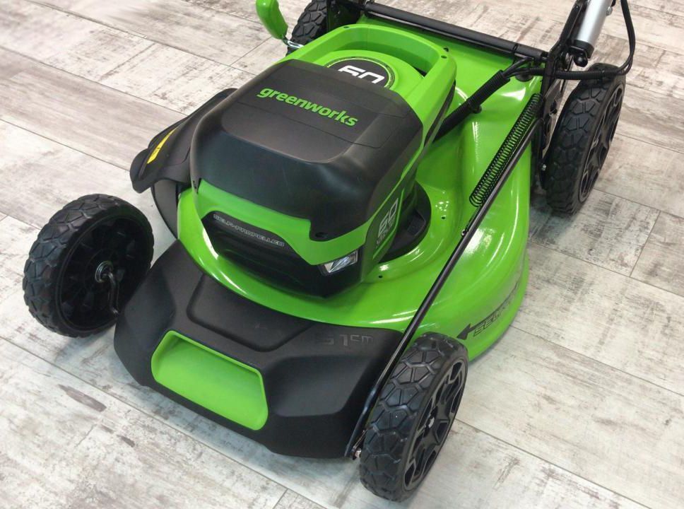 Газонокосилка самоходная, аккумуляторная 51 см Greenworks  60V GD60LM51SP 2514307, бесщеточная, без АКБ и ЗУ