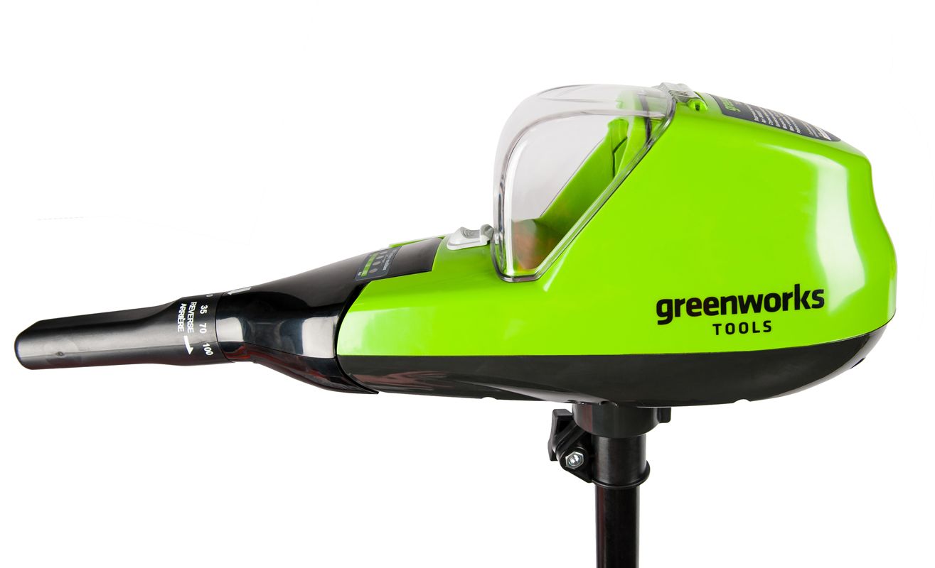 Лодочный мотор аккумуляторный Greenworks 40V G40TM55 9000207, без АКБ и ЗУ