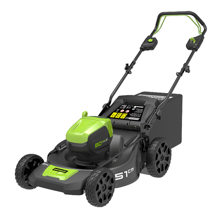 Газонокосилка самоходная аккумуляторная Greenworks 51 см 80V GD80LM51SP, бесщёточная, без АКБ и ЗУ