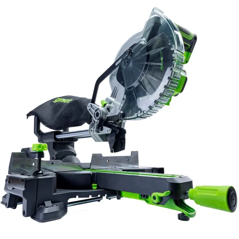 Пила торцовочная 216x30 мм с протяжкой аккумуляторная Greenworks 24V GD24MS216 1501707, бесщеточная, без АКБ и ЗУ