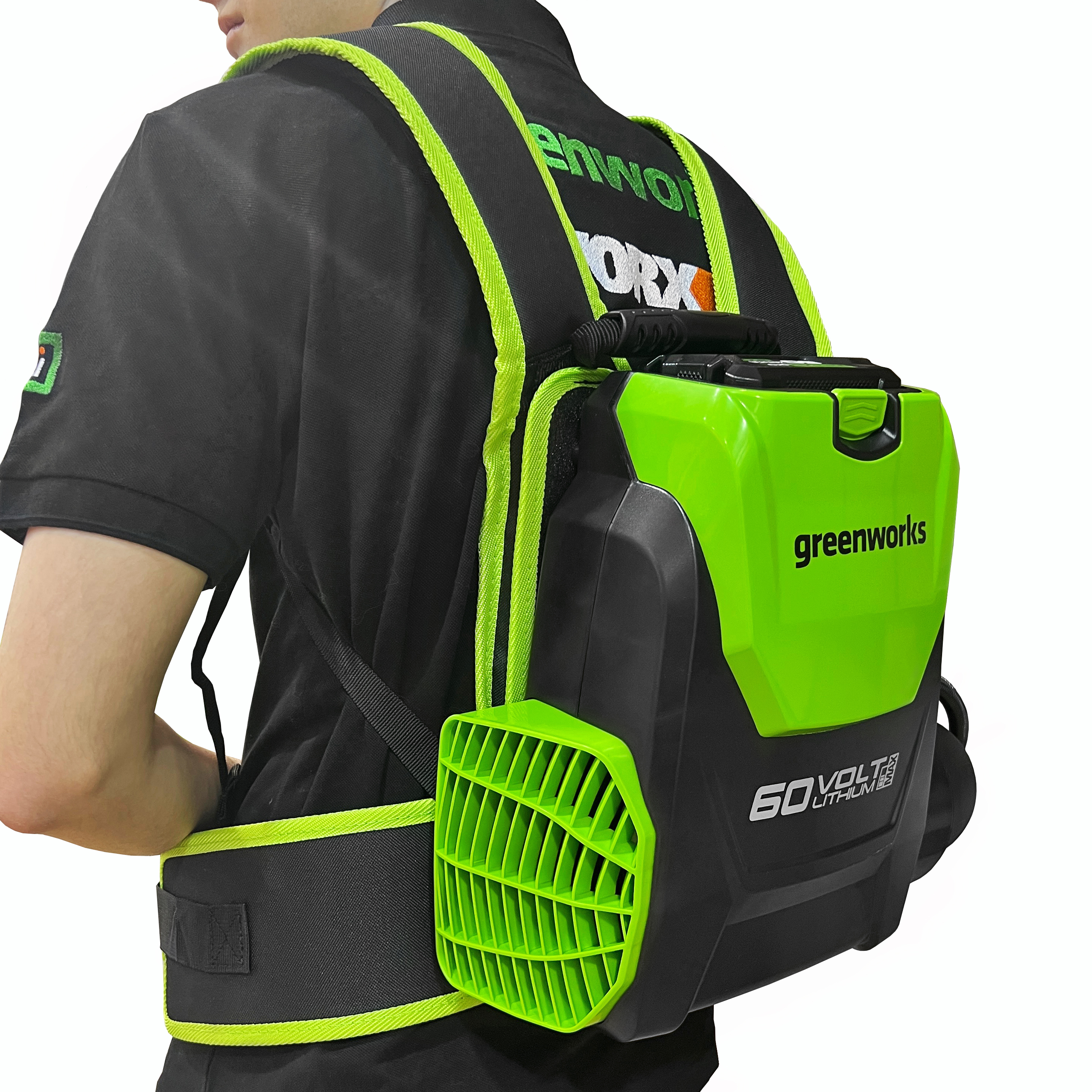 Воздуходув аккумуляторный ранцевый Greenworks 60V GD60BPB 2402307, бесщёточный, без АКБ и ЗУ