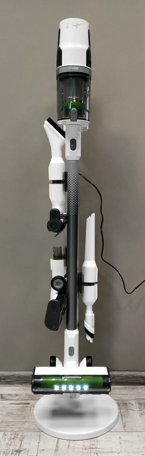 Пылесос вертикальный 500 Вт аккумуляторный Greenworks 24V G24SVK4D 4701107 на стойке, бесщёточный, с АКБ на 4 А*ч и ЗУ