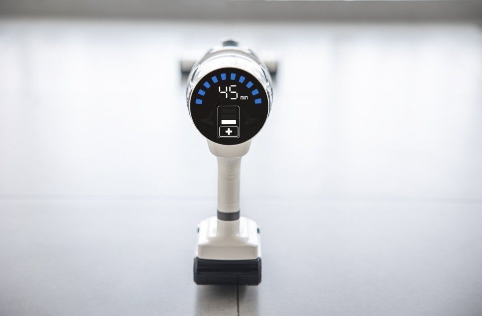 Пылесос вертикальный 500 Вт аккумуляторный Greenworks 24V G24SVK4D 4701107 на стойке, бесщёточный, с АКБ на 4 А*ч и ЗУ