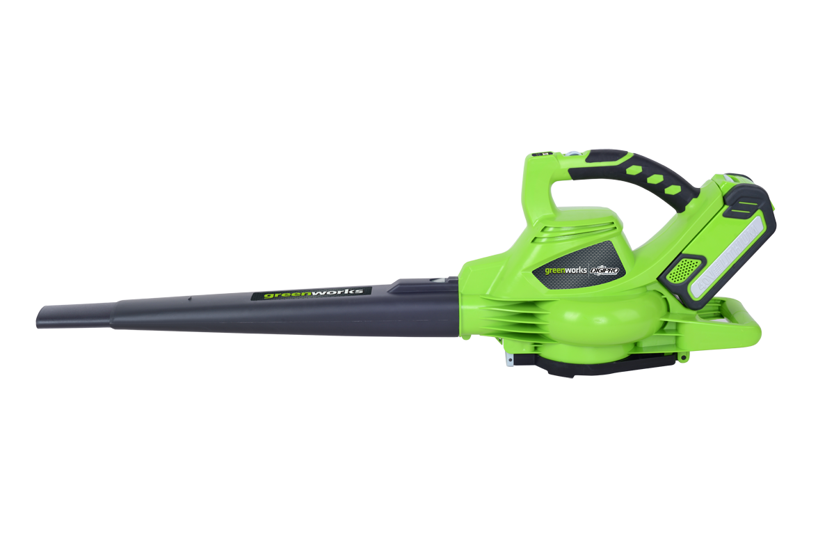 Воздуходув – садовый пылесос аккумуляторный Greenworks 40V GD40BV, бесщёточный, без АКБ и ЗУ