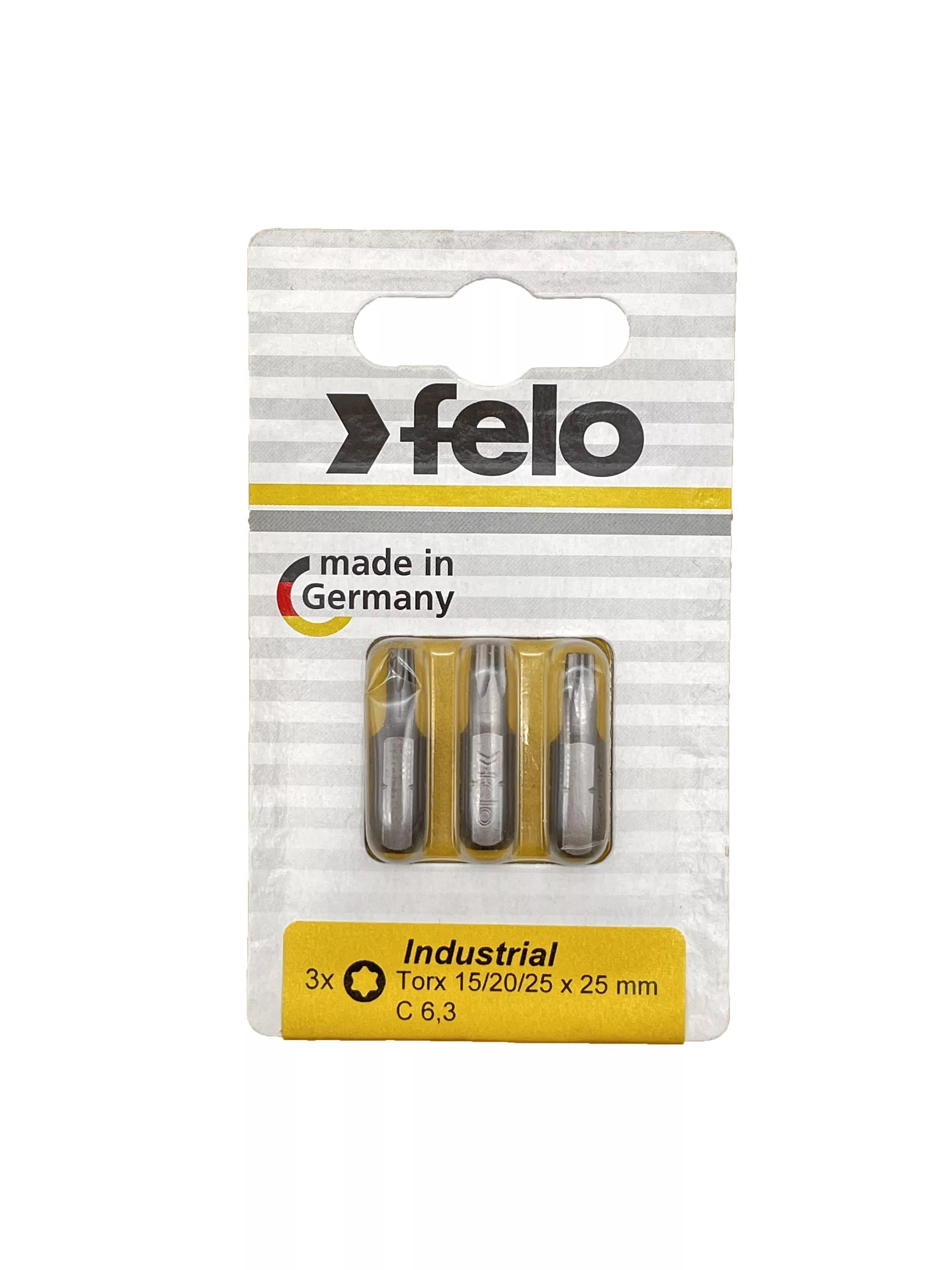Felo Биты TX15/TX20/TX25 25мм, серия Industrial, 3 шт в блистере 02693316
