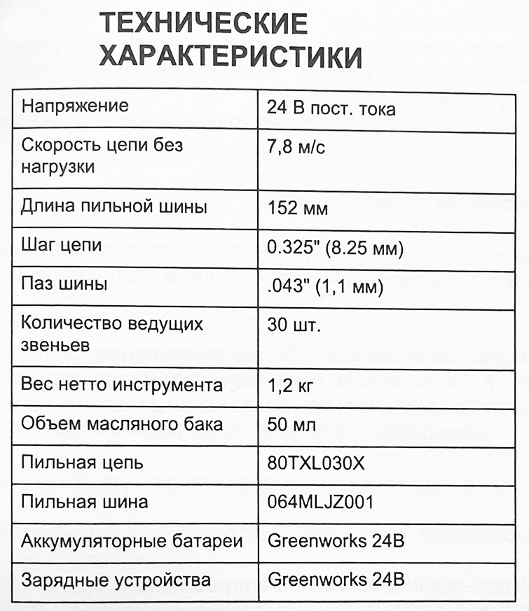 Мини-пила аккумуляторная цепная Greenworks 15 см 24V GD24CS15 2010107 с автоматической смазкой цепи, бесщёточная, без АКБ и ЗУ