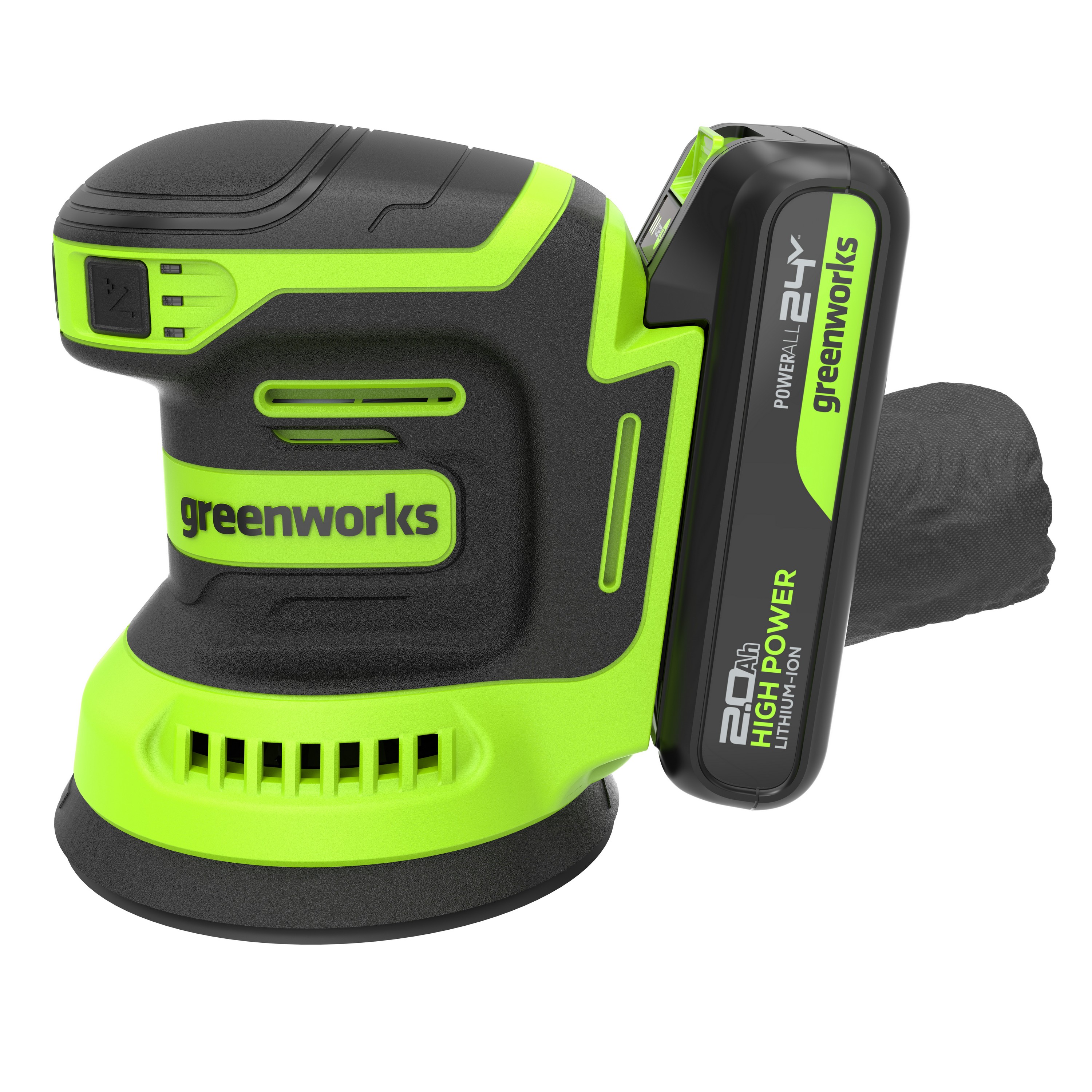 Шлифмашинка эксцентриковая 125 мм аккумуляторная Greenworks 24V OS325 3100907, без АКБ и ЗУ