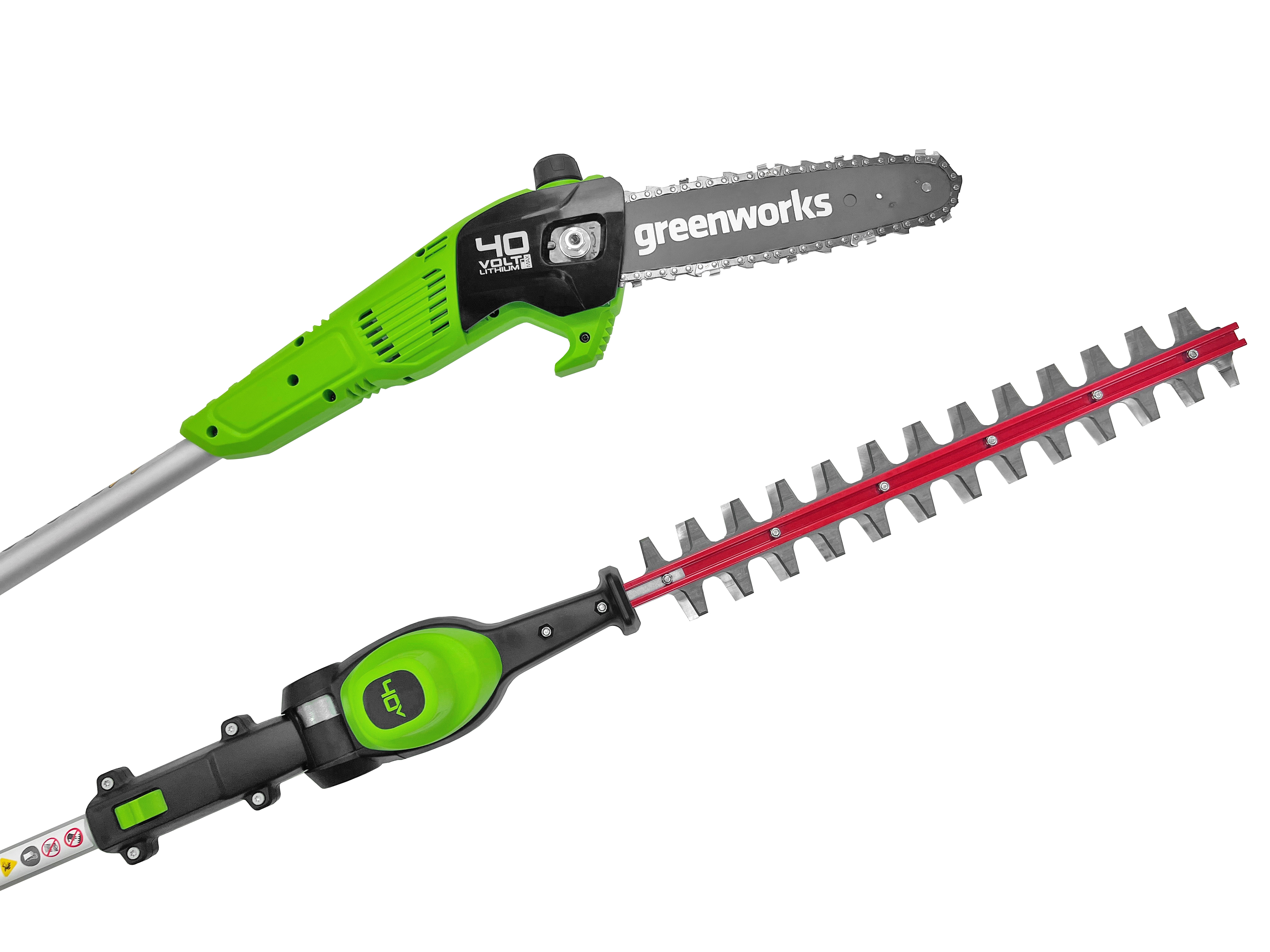 Высоторез-кусторез 2-в-1 аккумуляторный Greenworks 40V G40PSH 1303907, без АКБ и ЗУ