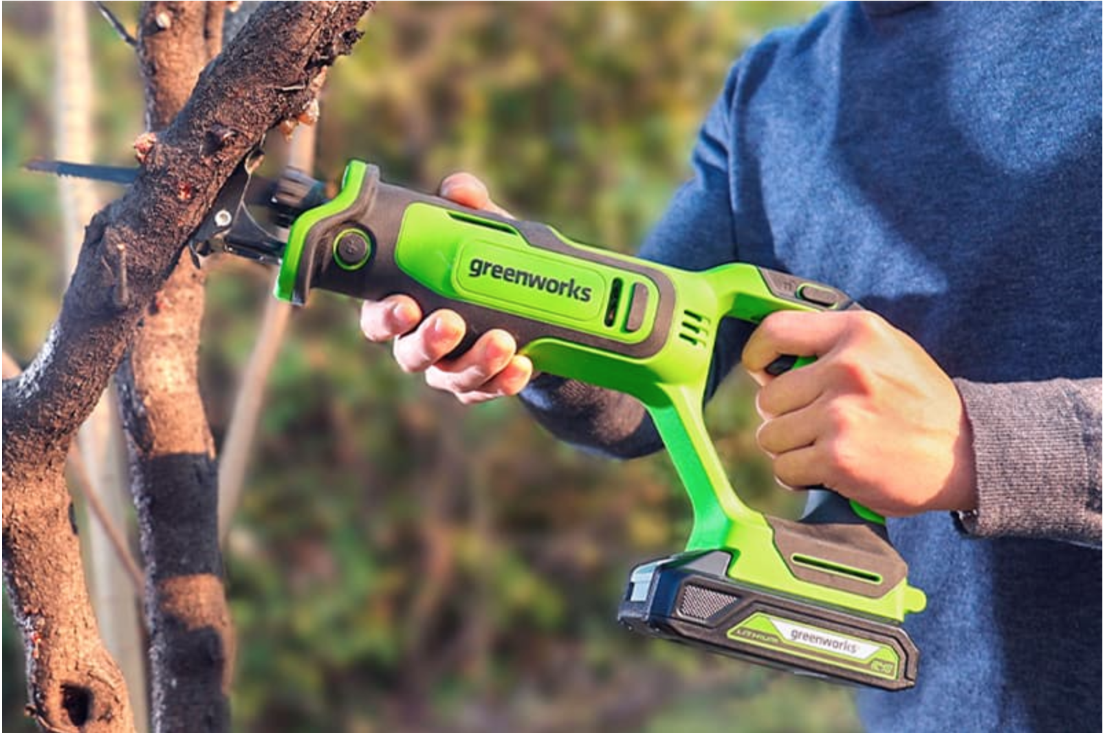 Пила сабельная аккумуляторная Greenworks 24V GPT-BLRS-1 1200607, бесщеточная, без АКБ и ЗУ