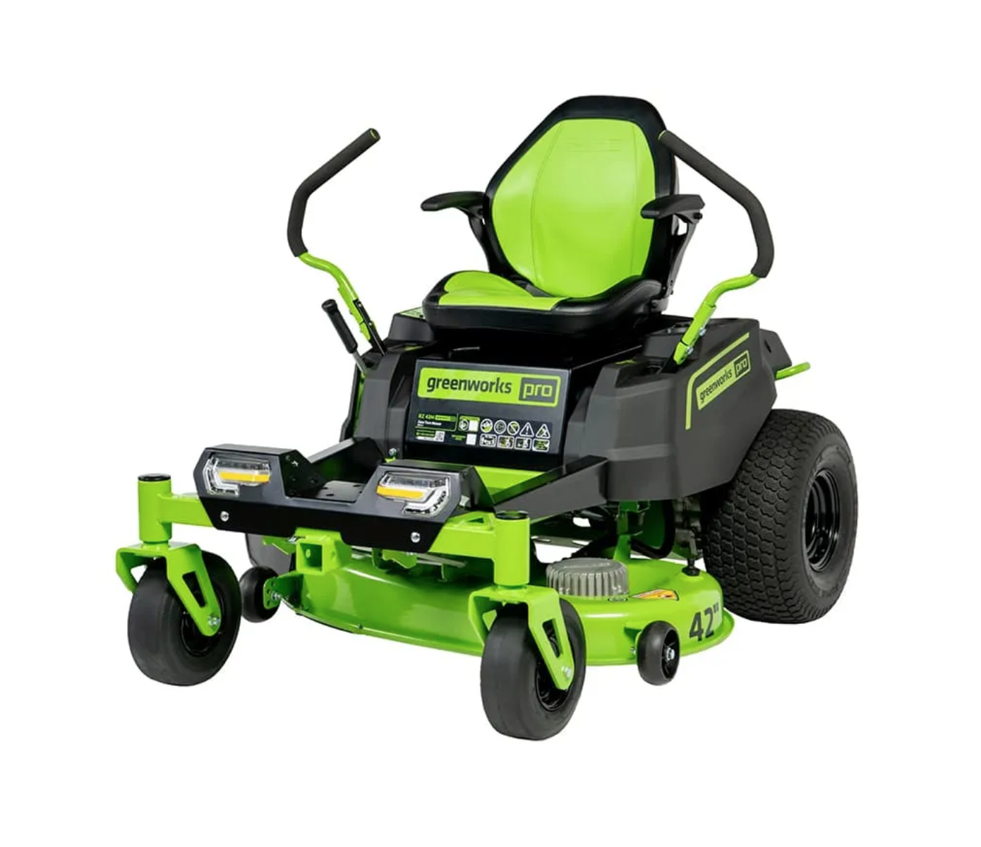 Газонокосилка аккумуляторная самоходная с сиденьем 107 см Greenworks Zero Turn CrossoverT GC82ZT107 82V 7404107, бесщеточная, без АКБ и ЗУ