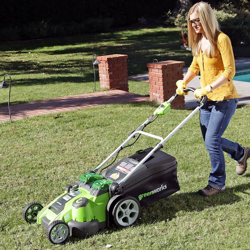 Газонокосилка аккумуляторная Greenworks 49 см 40V G40LM49DB TwinForce 2500207, без АКБ и ЗУ