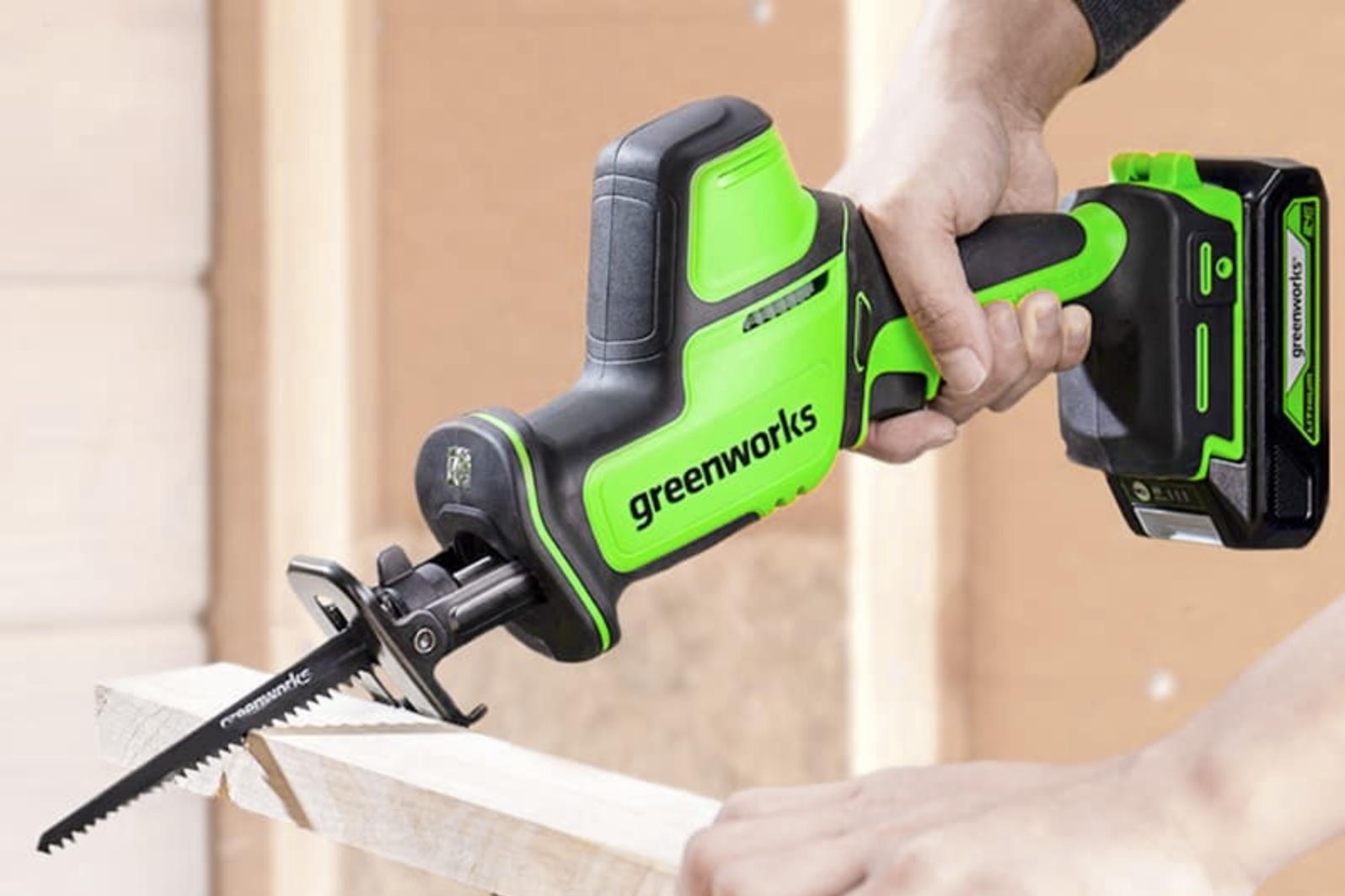 Пила сабельная компактная аккумуляторная Greenworks 24V GPT-CRS-25 1200507, бесщеточная, без АКБ и ЗУ