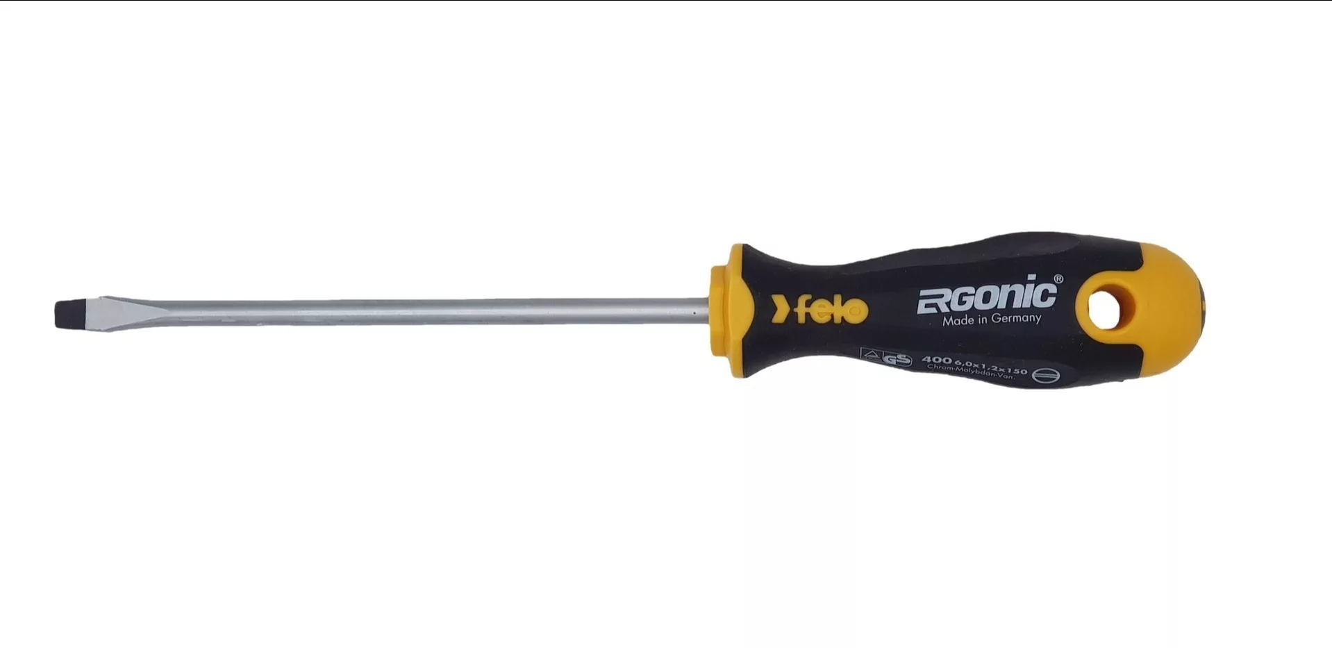 Felo Отвертка Ergonic плоская шлицевая 6,0X1,2X150 40006510
