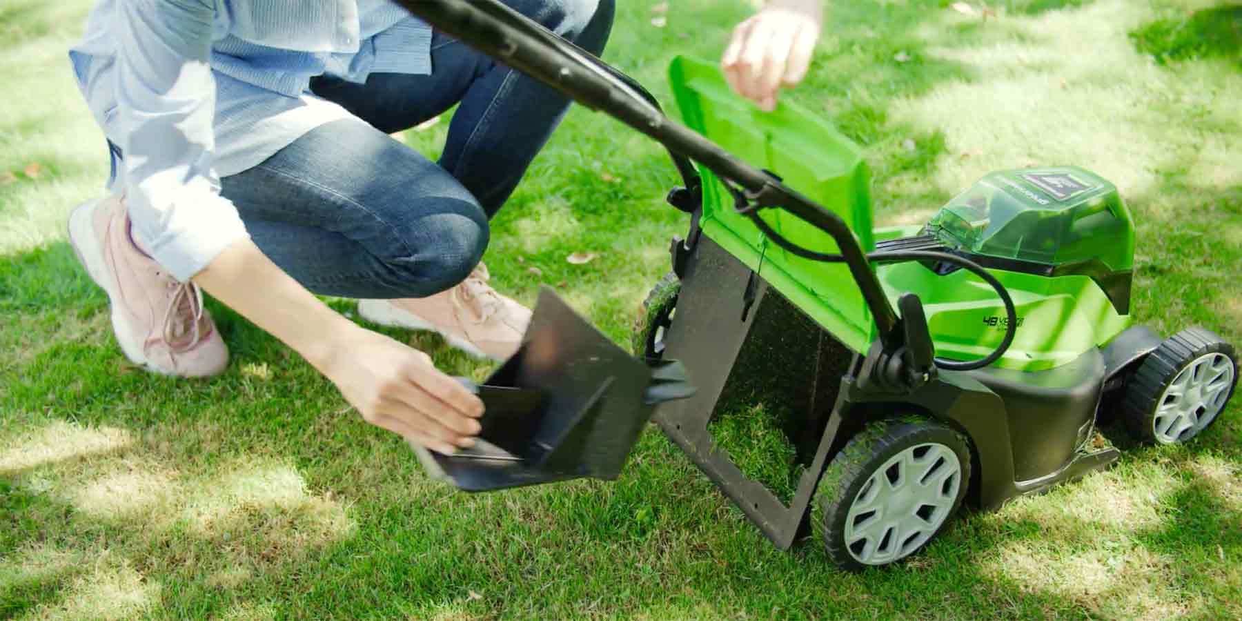 Газонокосилка аккумуляторная 41 см Greenworks 2х24V (48V) G24X2LM41 2512607, без АКБ и ЗУ