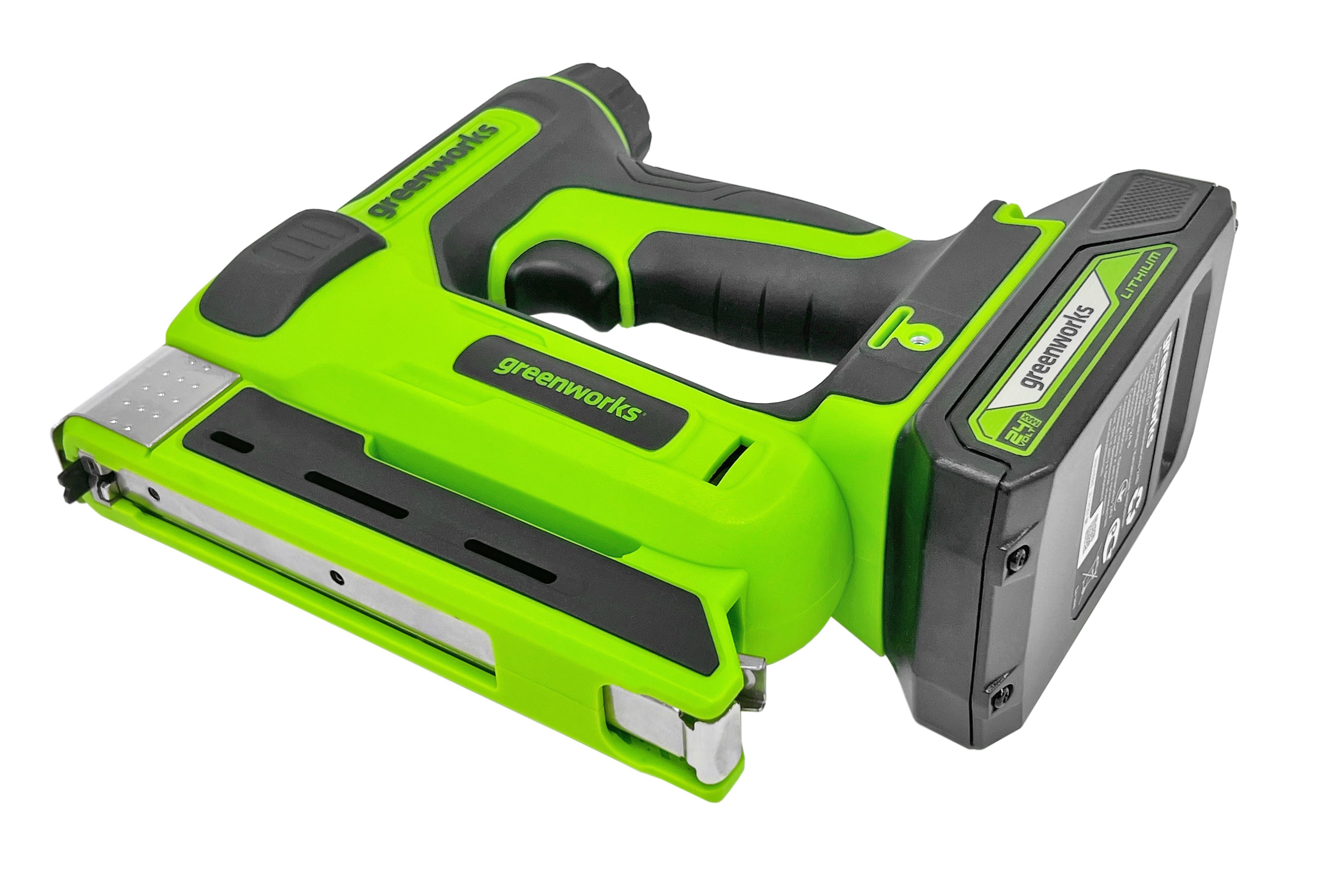 Степлер аккумуляторный Greenworks 24V G24CS10 3400107, без АКБ и ЗУ
