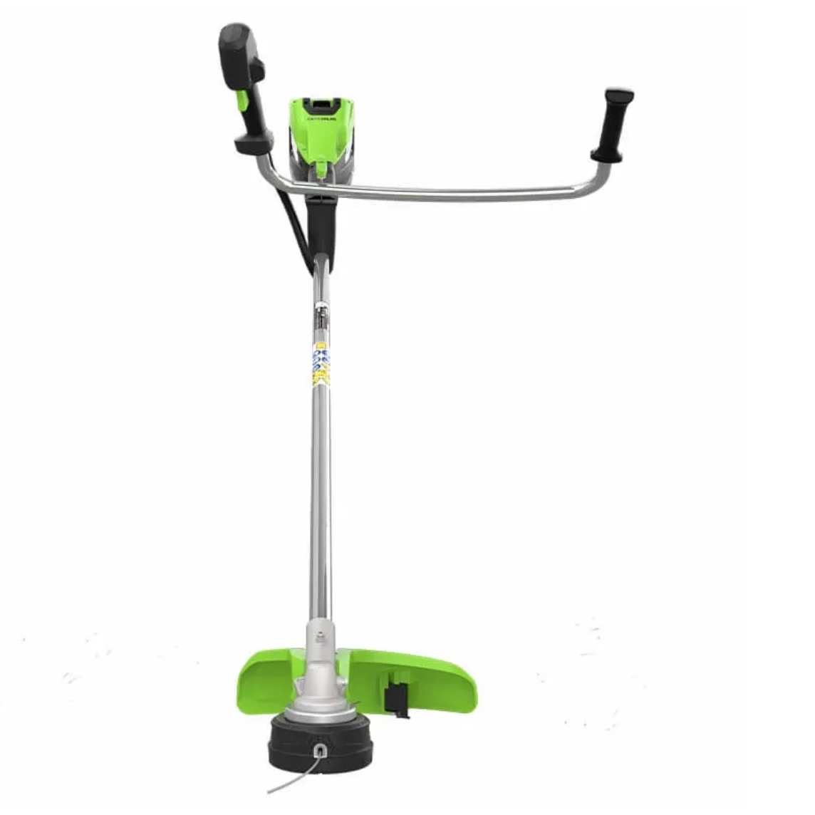 Триммер с велосипедными ручками аккумуляторный Greenworks 46 см (2 кВт) 82V TB201H 2112407, бесщёточный, без АКБ и ЗУ