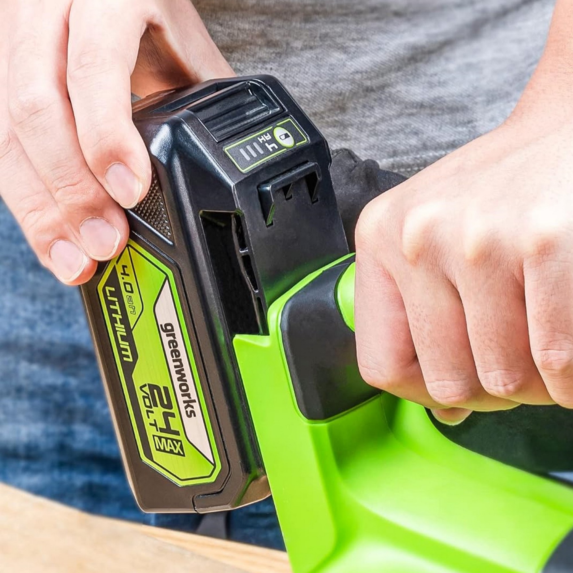 Ленточная шлифовальная машина аккумуляторная Greenworks 24V G24BS 3100607, бесщеточная, без АКБ и ЗУ