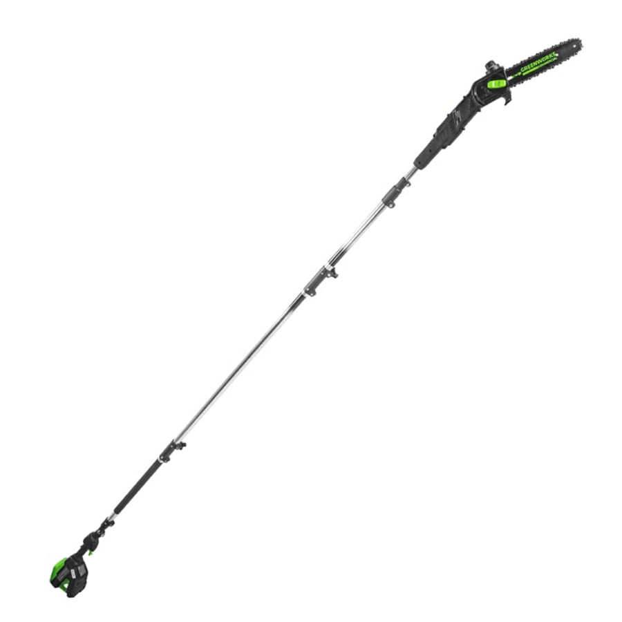 Высоторез – cучкорез аккумуляторный 25 см Greenworks 82V GD82PS25 1402207, бесщёточный, без АКБ и ЗУ