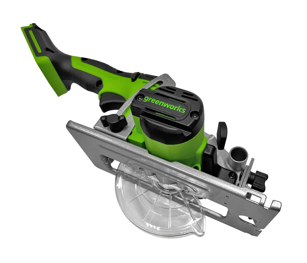 Циркулярная мини-пила 120 мм аккумуляторная Greenworks 24V G24MCS 1501207, бесщеточная, без АКБ и ЗУ