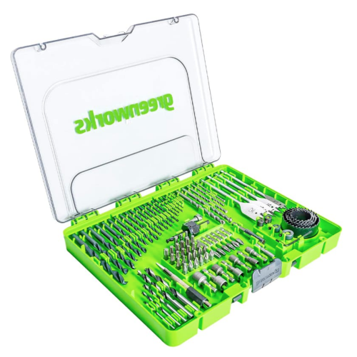 Набор свёрел, бит и коронок Greenworks 2944607 (90 шт.), в кейсе