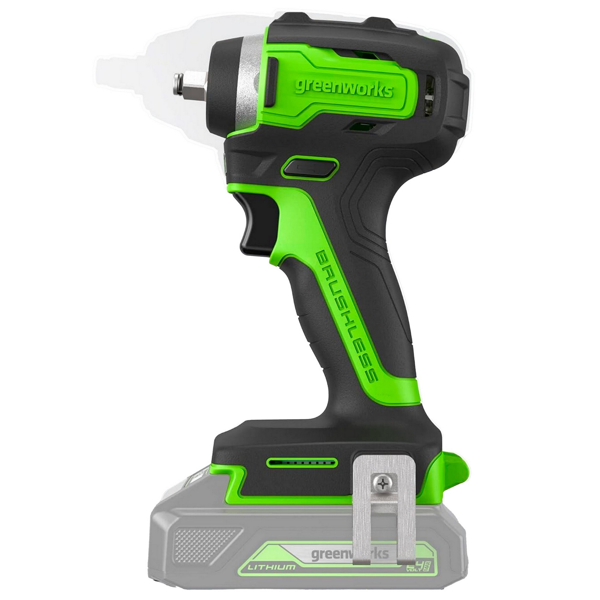 Гайковёрт ударный аккумуляторный Greenworks 24V 200Нм G24IW200 3803607, бесщёточный, без АКБ и ЗУ