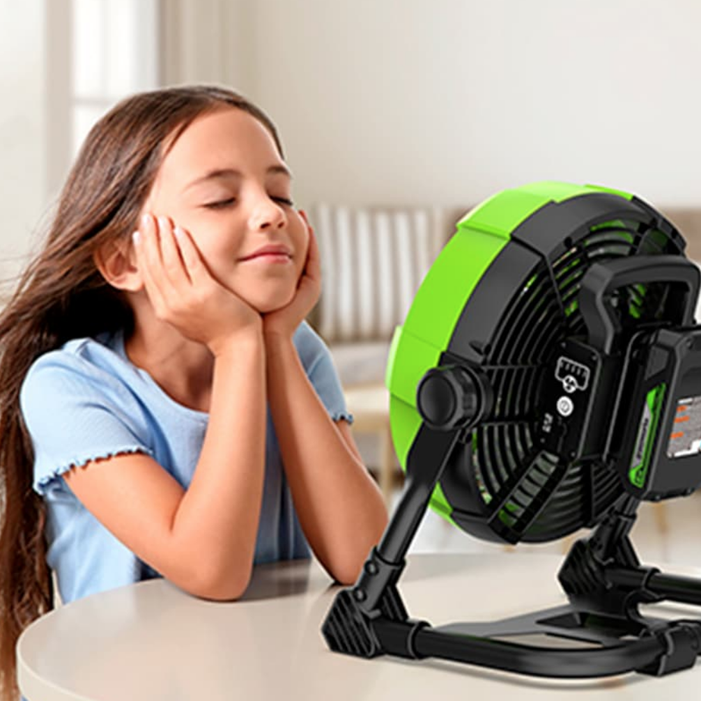 Вентилятор аккумуляторный с гибридным питанием Greenworks G24FAN 24V/110-240V 3503407, без АКБ и ЗУ