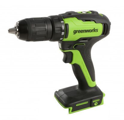 Дрель-шуруповерт аккумуляторная Greenworks 24V GD24DD35 (35 Нм), бесщеточная, без АКБ и ЗУ