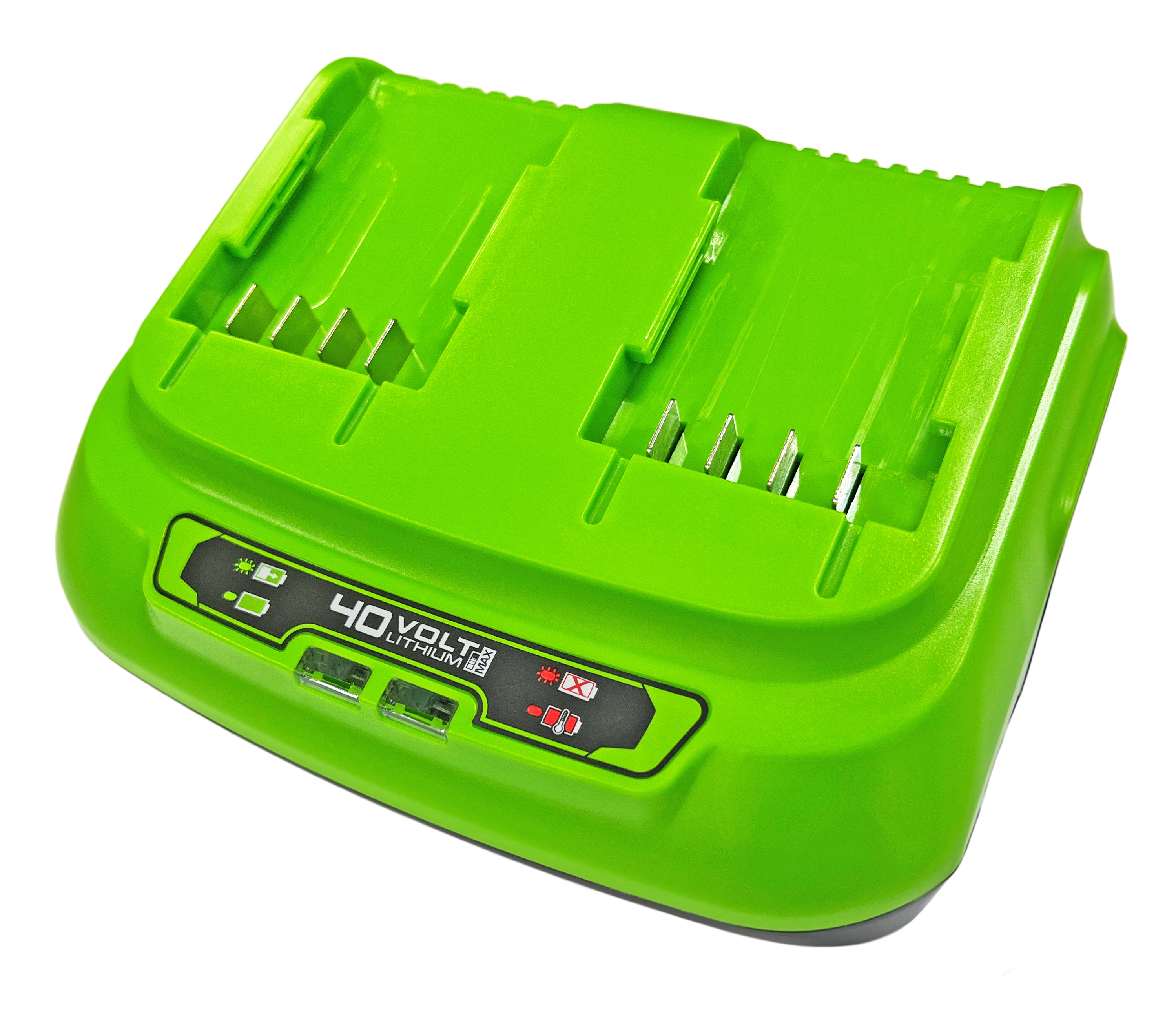 Зарядное устройство двойное быстрое (8 А) Greenworks 40V G40UC8 2938807 (с двумя слотами)