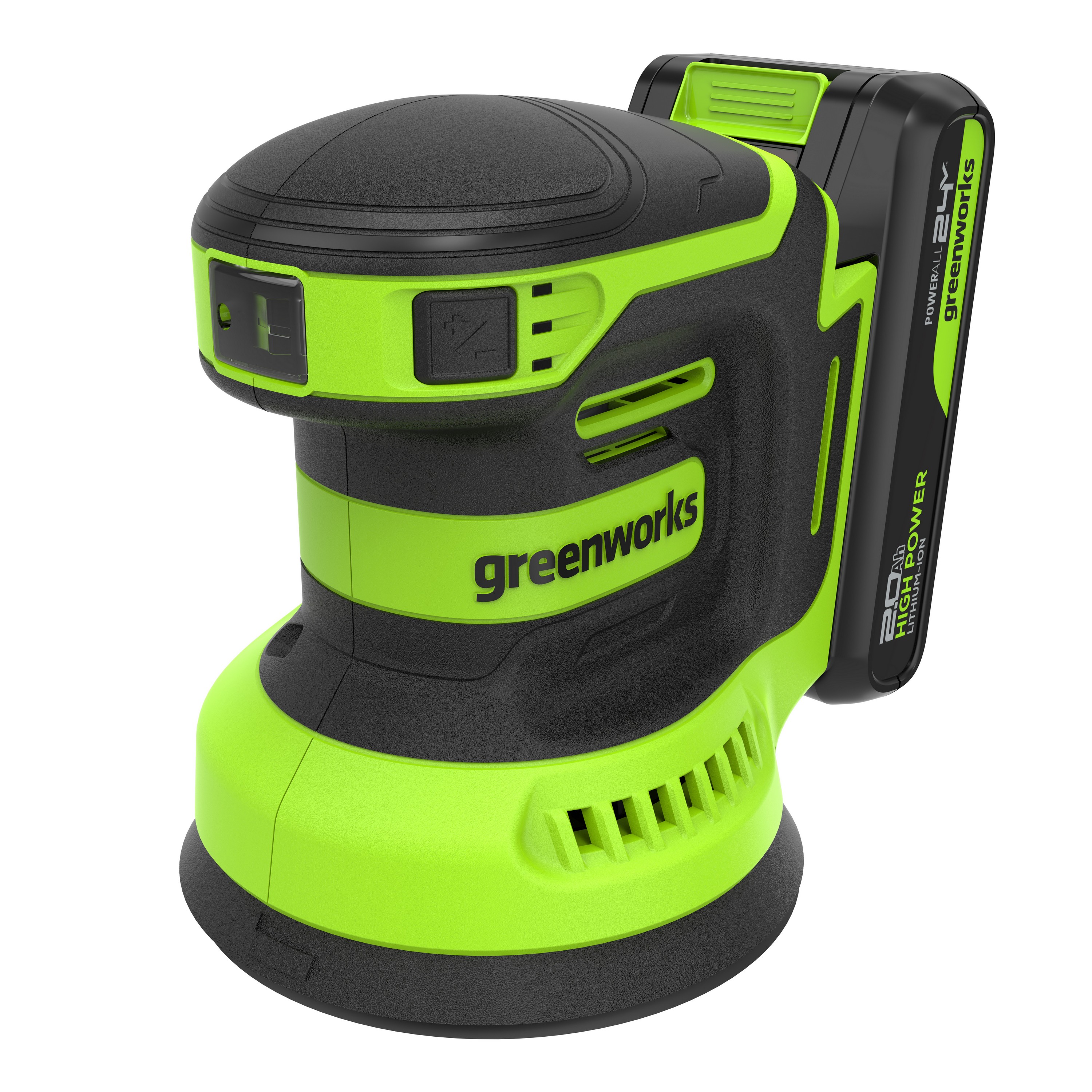 Шлифмашинка эксцентриковая 125 мм аккумуляторная Greenworks 24V OS325 3100907, без АКБ и ЗУ