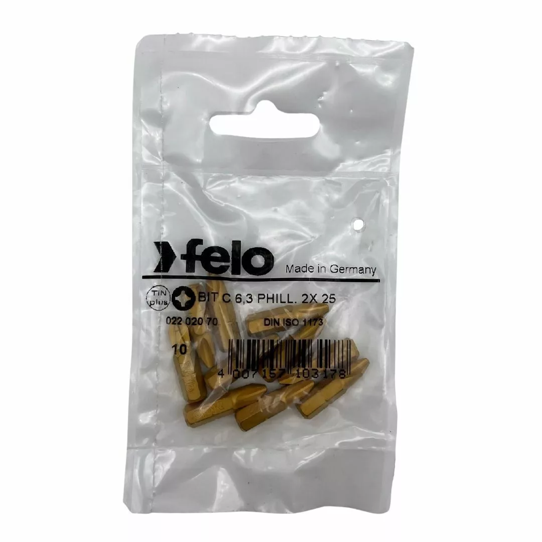 Бит 1/4", PН2х25, серия 022 С6,3TIN FELO 022 020 70
