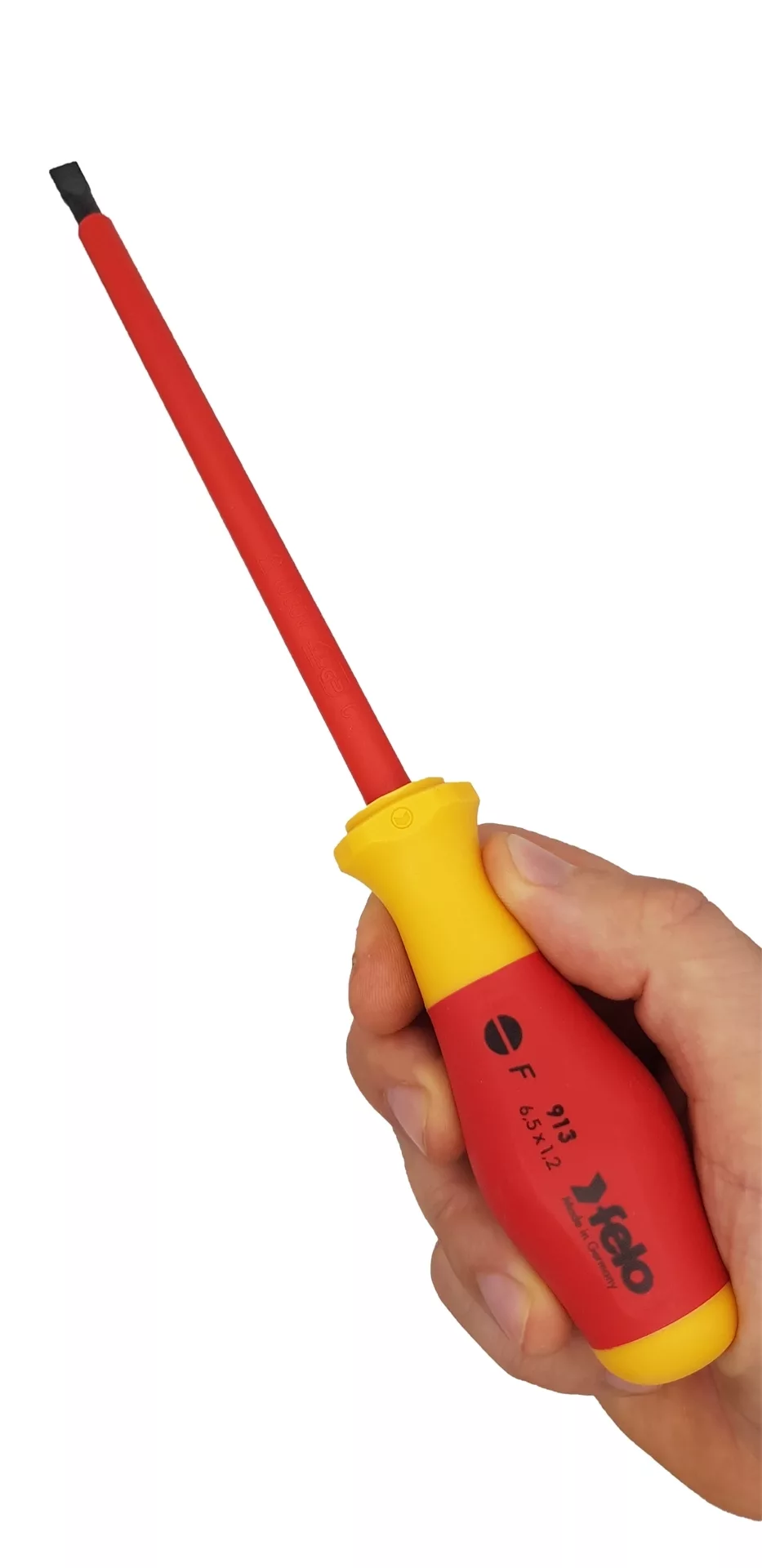 Отвертка диэлектрическая шлицевая SL6,5x1,2x150 Felo 91306590