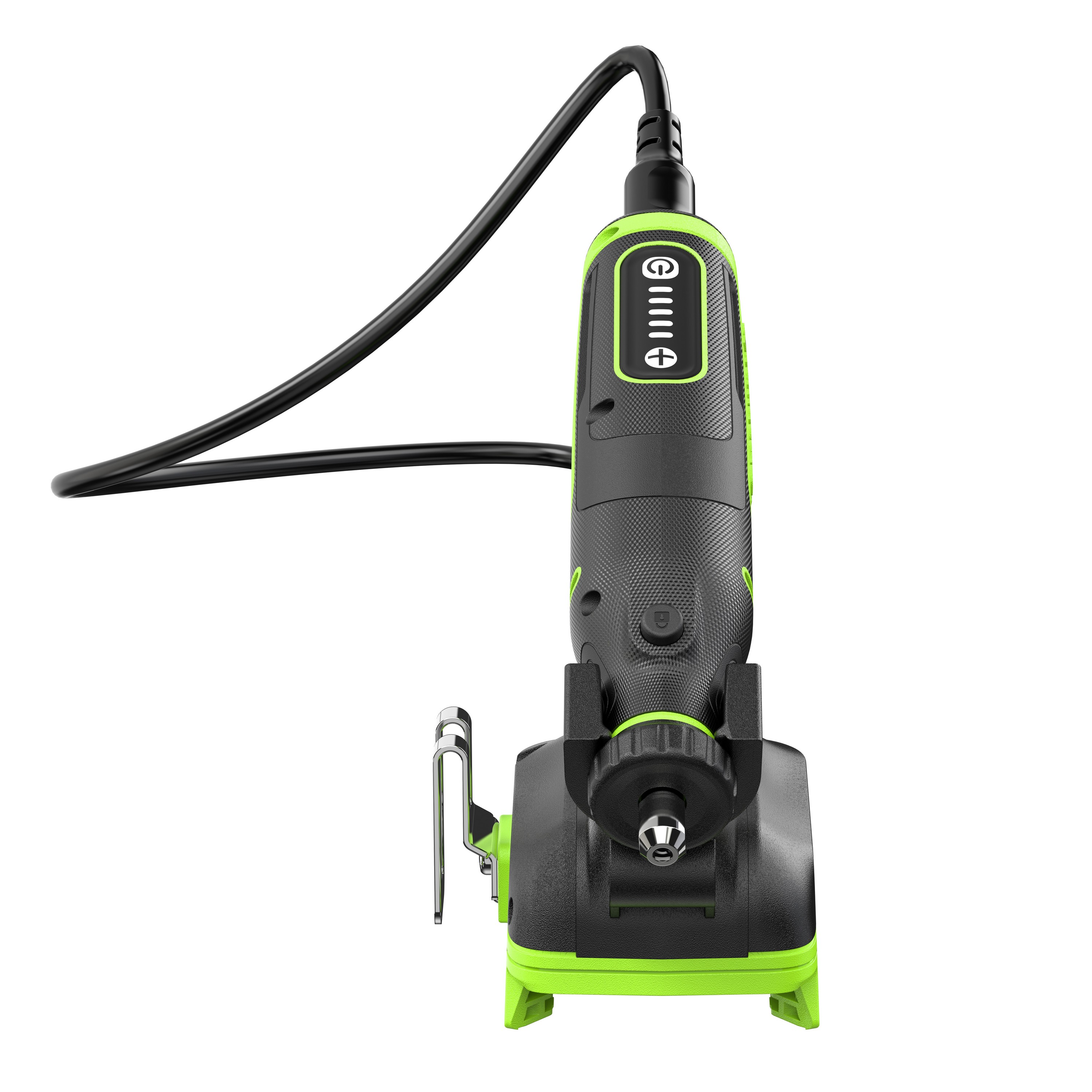 Гравёр аккумуляторный Greenworks G24RT 24V 3200807, бесщеточный, с базой и оснасткой (52 шт), без АКБ и ЗУ