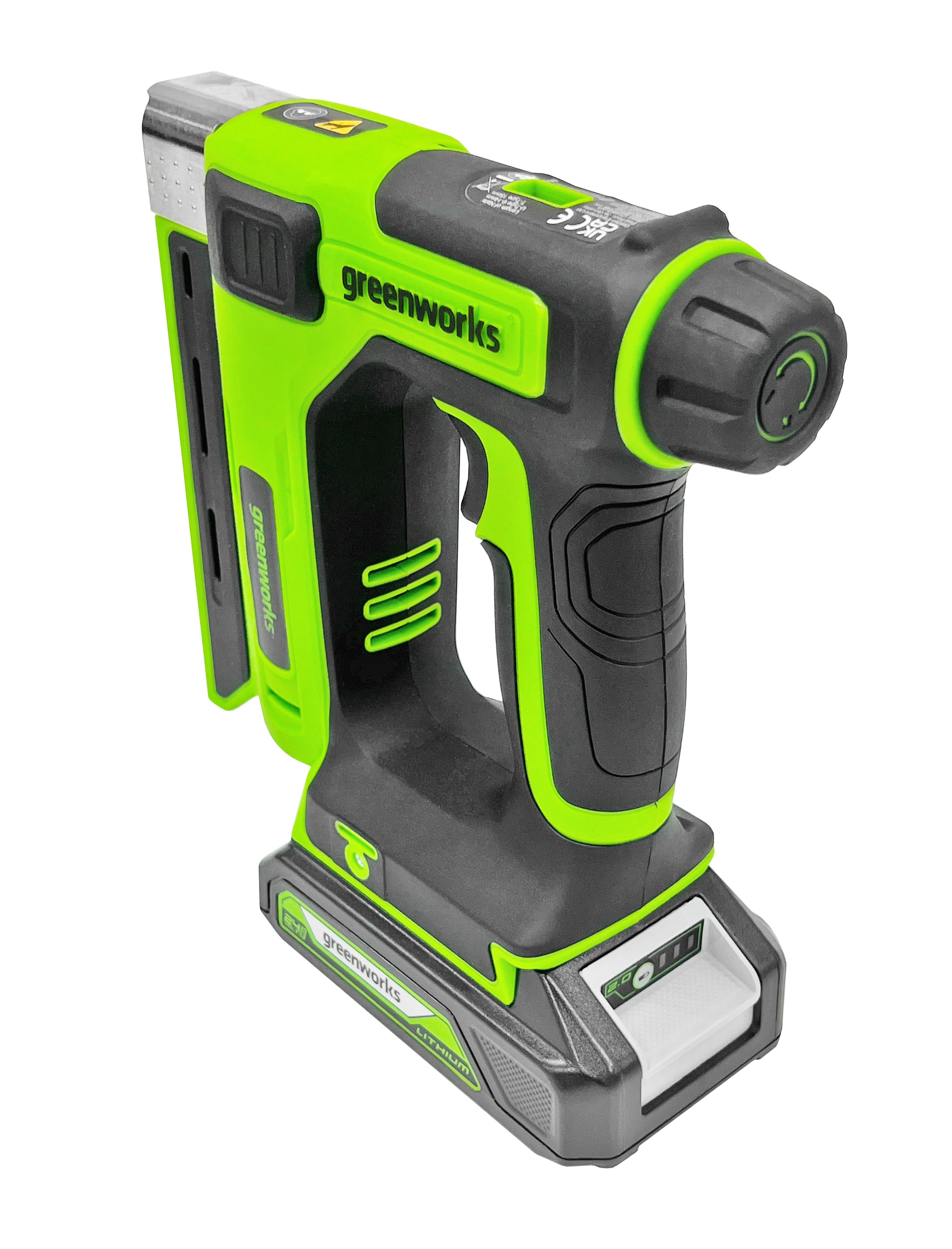 Степлер аккумуляторный Greenworks 24V G24CS10 3400107, без АКБ и ЗУ