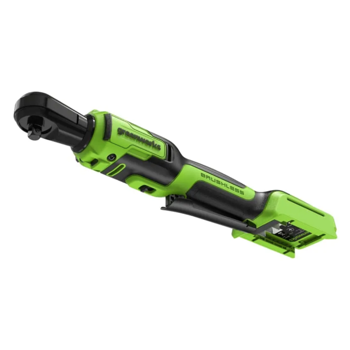 Гайковёрт-трещотка удлиненная, редуктор 70 мм, аккумуляторная Greenworks 24V GD24RW 3804007, бесщеточная, без АКБ и ЗУ, в сумке