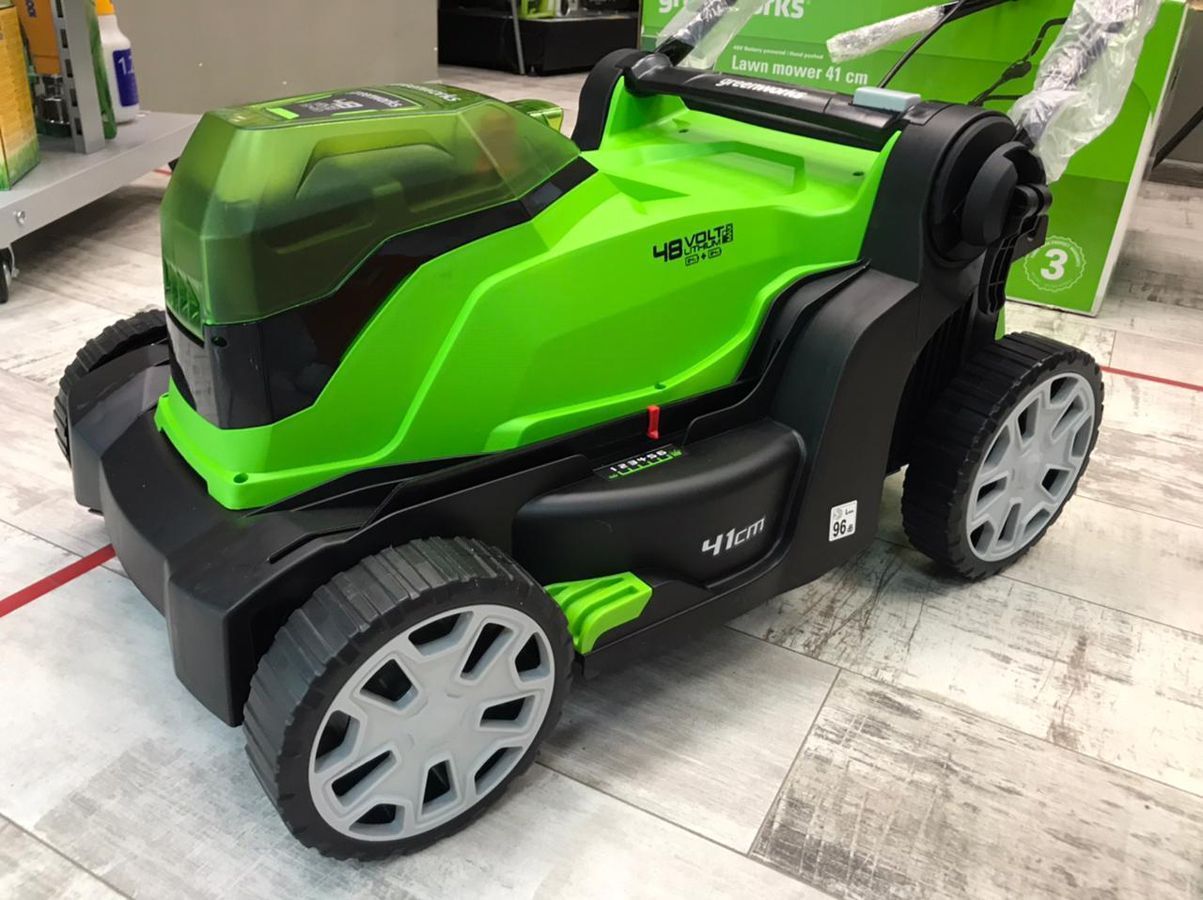 Газонокосилка аккумуляторная 41 см Greenworks 2х24V (48V) G24X2LM41 2512607, без АКБ и ЗУ