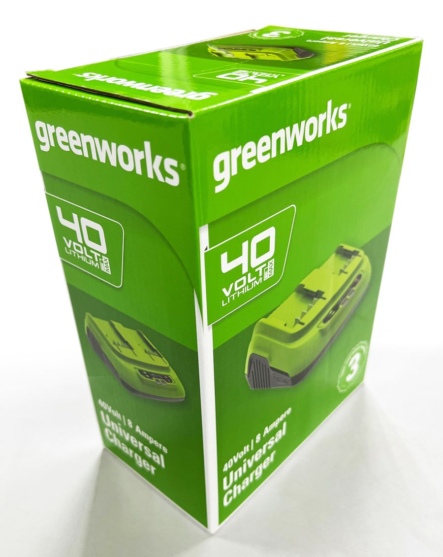 Зарядное устройство двойное быстрое (8 А) Greenworks 40V G40UC8 2938807 (с двумя слотами)
