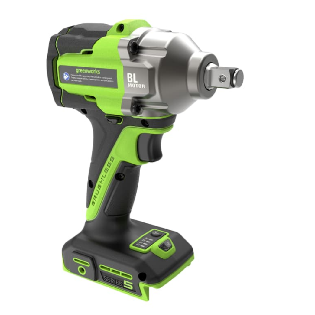 Гайковёрт ударный аккумуляторный Greenworks 24V 500Нм IW5500 3805007, бесщёточный, без АКБ и ЗУ