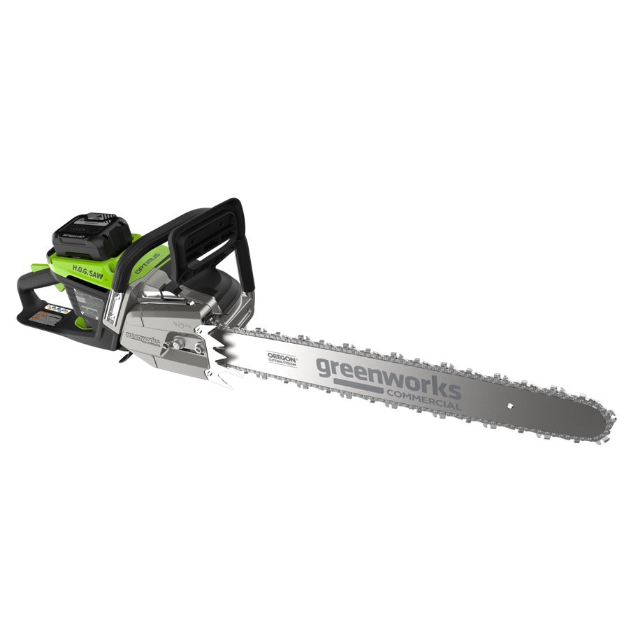 Пила цепная 46 см (3,6 кВт) аккумуляторная Greenworks 82V OCS600 2009607, бесщёточная, без АКБ и ЗУ