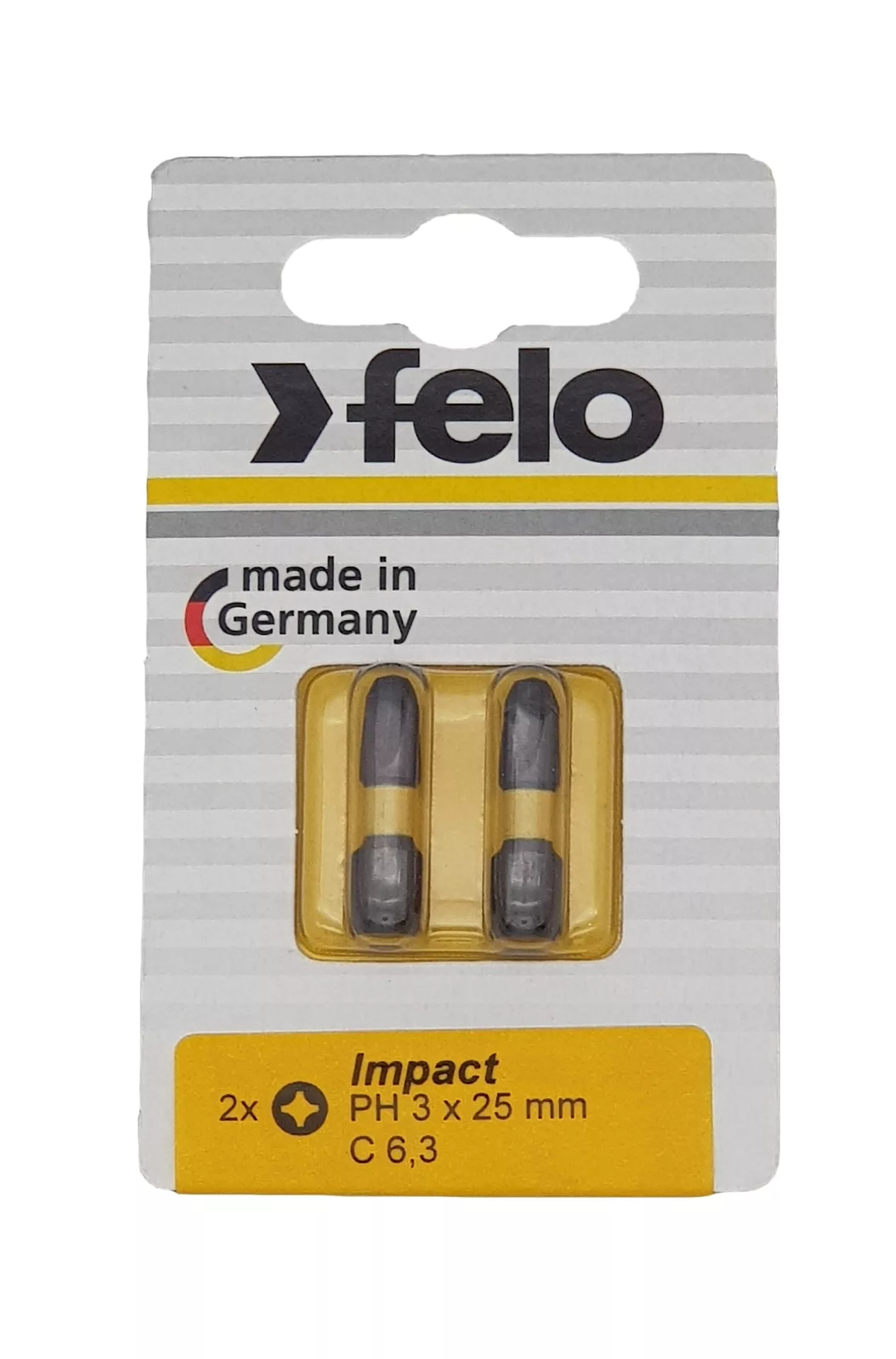 Бита крестовая ударная серия Impact PH 3X25, 2 шт FELO 022 032 41