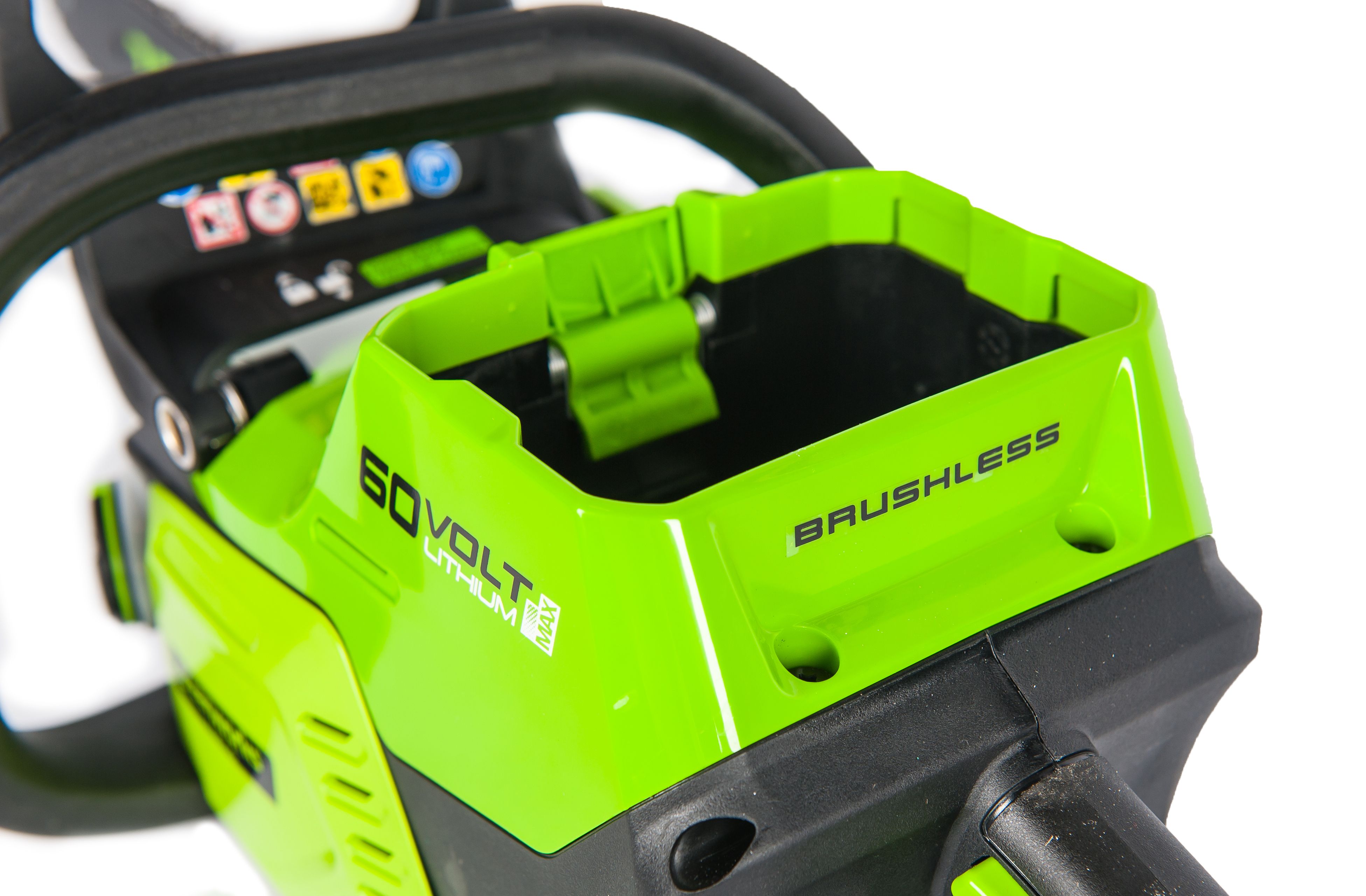 Пила аккумуляторная цепная Greenworks 40 см 60V GD60CS40, бесщёточная, без АКБ и ЗУ