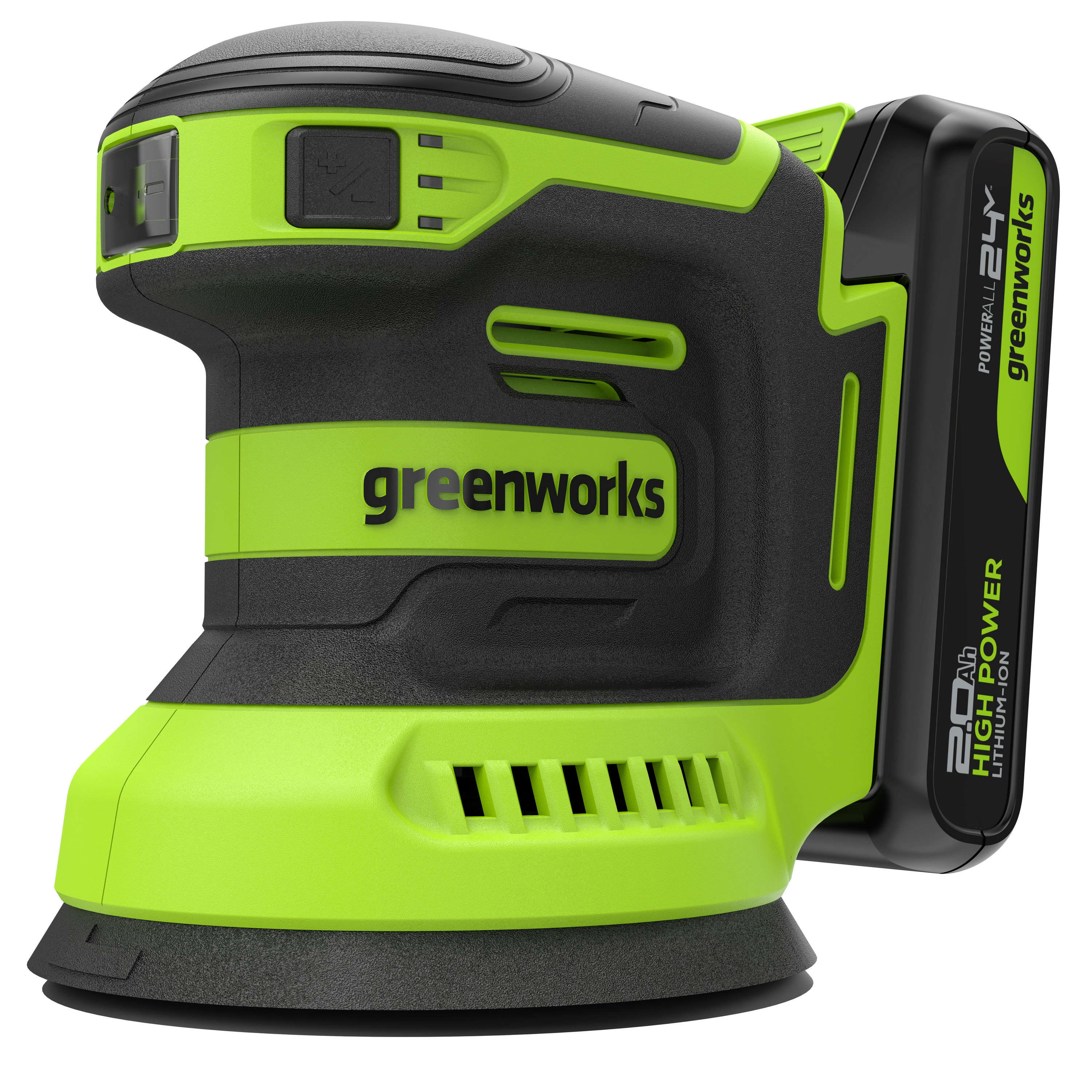 Шлифмашинка эксцентриковая 125 мм аккумуляторная Greenworks 24V OS325 3100907, без АКБ и ЗУ