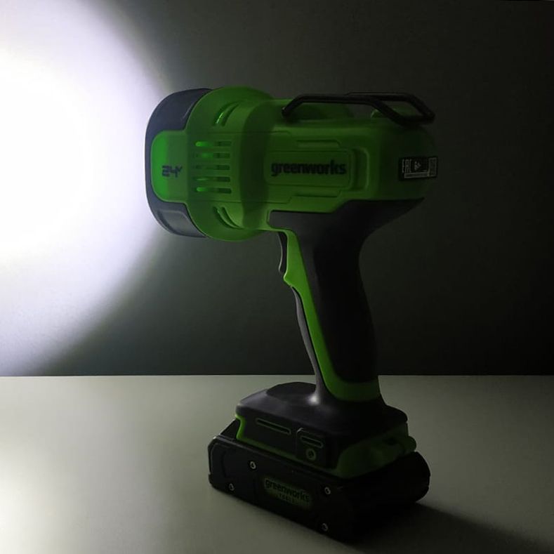 Фонарь-прожектор светодиодный (3000 лм) аккумуляторный Greenworks 24V G24SL 3401207, без АКБ и ЗУ