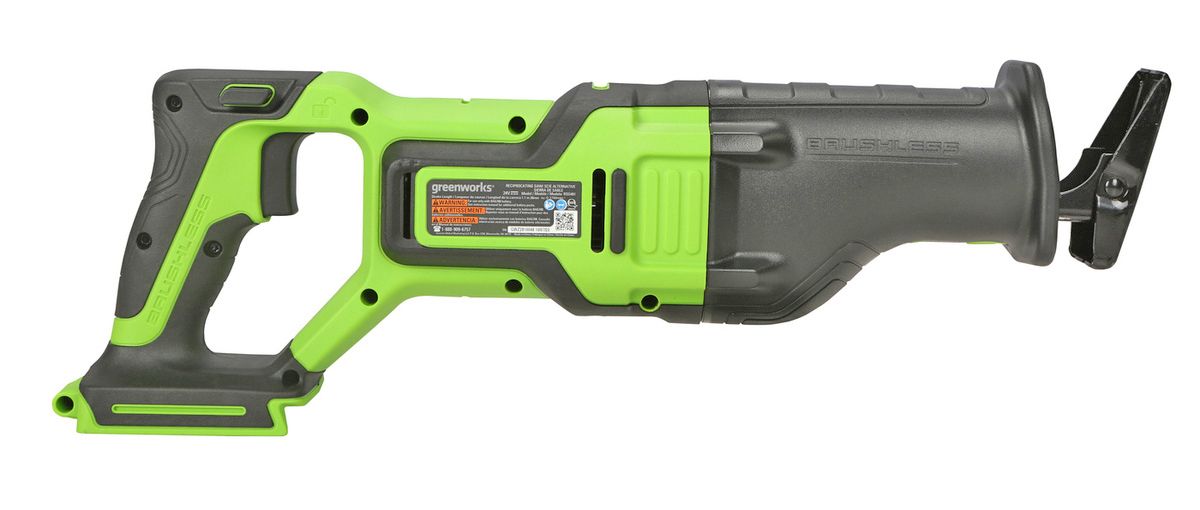 Пила сабельная аккумуляторная Greenworks 24V GD24RS 1200407, бесщеточная, без АКБ и ЗУ