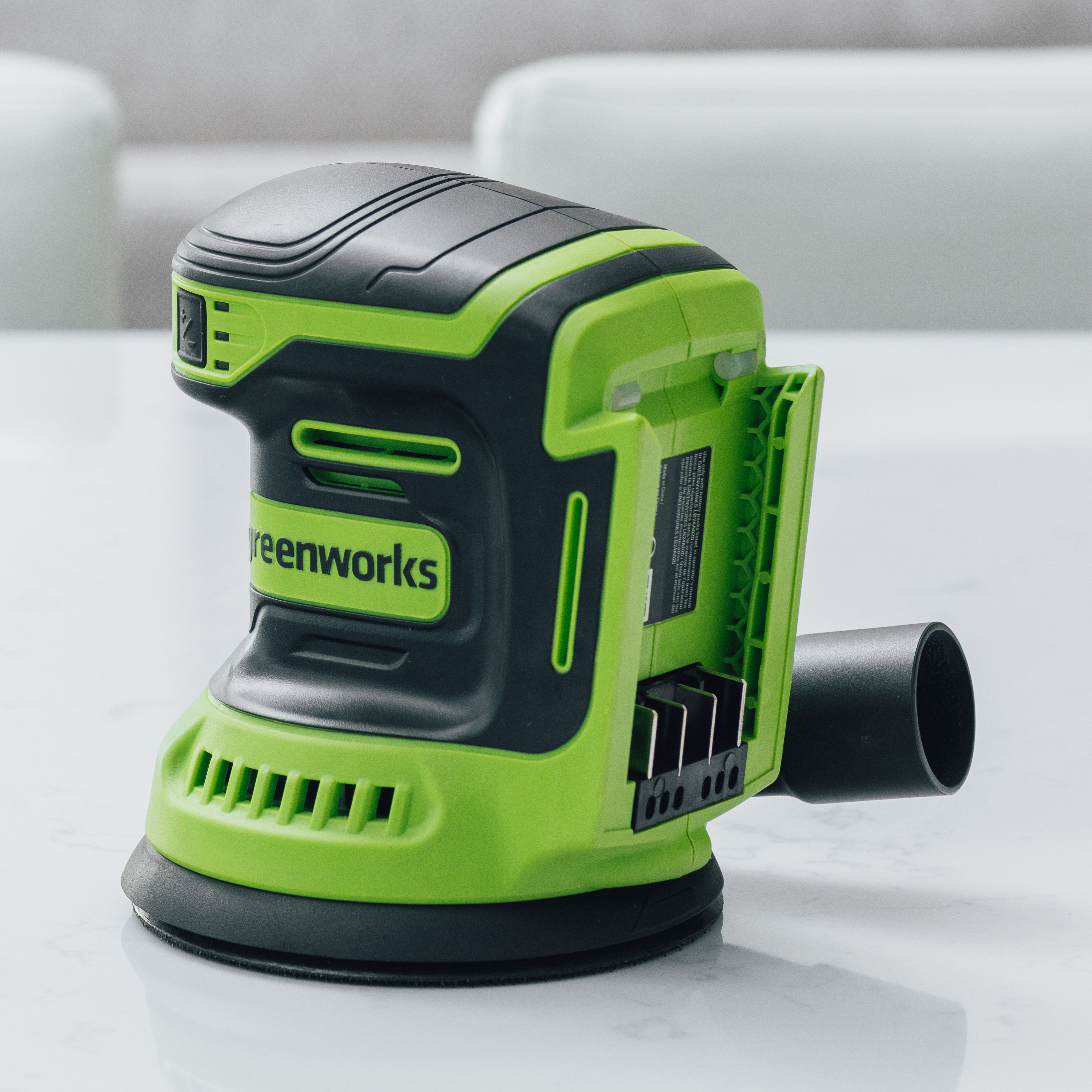 Шлифмашинка эксцентриковая 125 мм аккумуляторная Greenworks 24V OS325 3100907, без АКБ и ЗУ