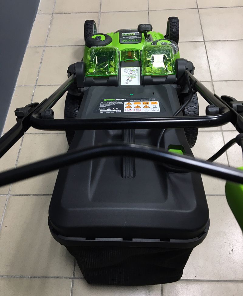 Газонокосилка аккумуляторная Greenworks 49 см 40V G40LM49DB TwinForce 2500207, без АКБ и ЗУ