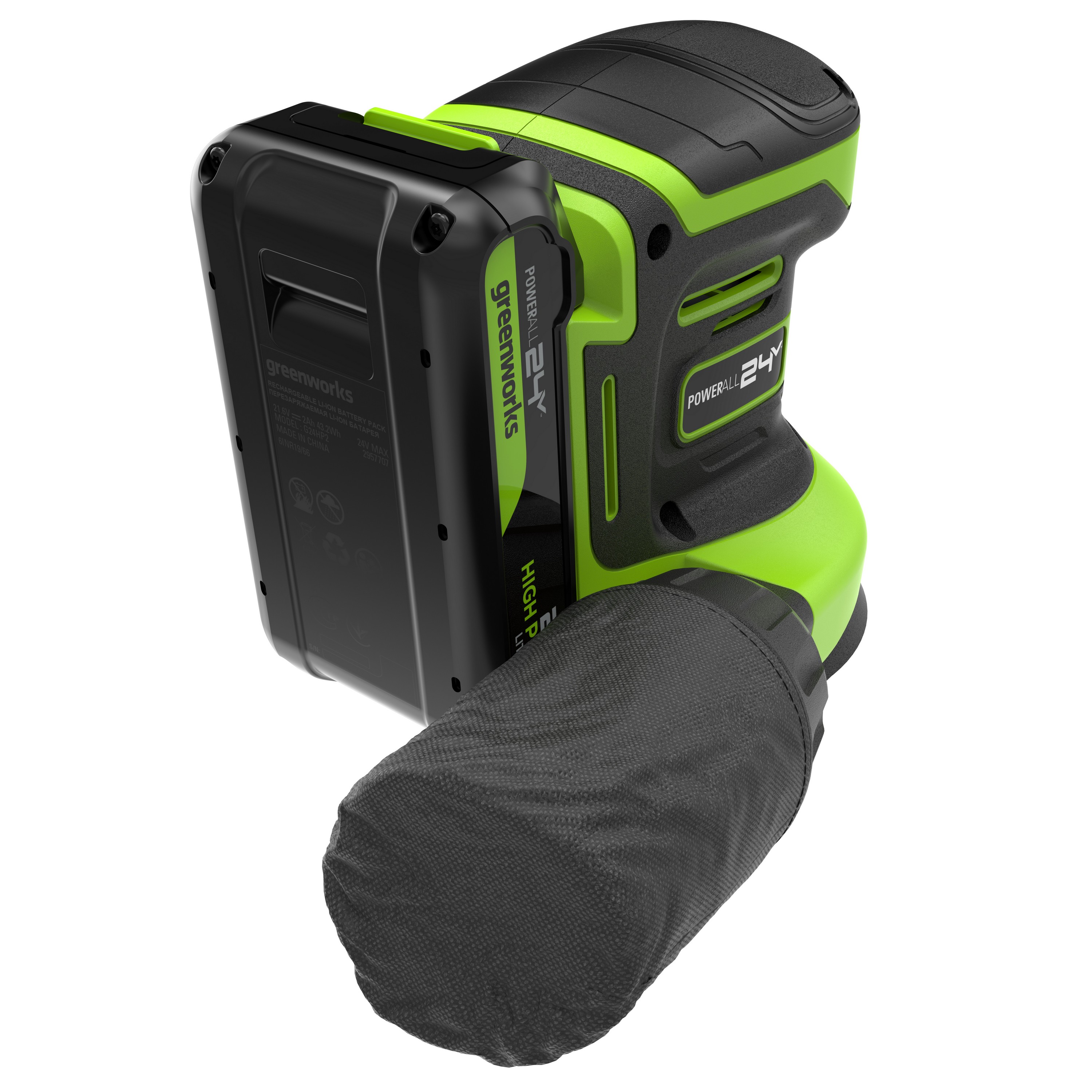 Шлифмашинка эксцентриковая 125 мм аккумуляторная Greenworks 24V OS325 3100907, без АКБ и ЗУ