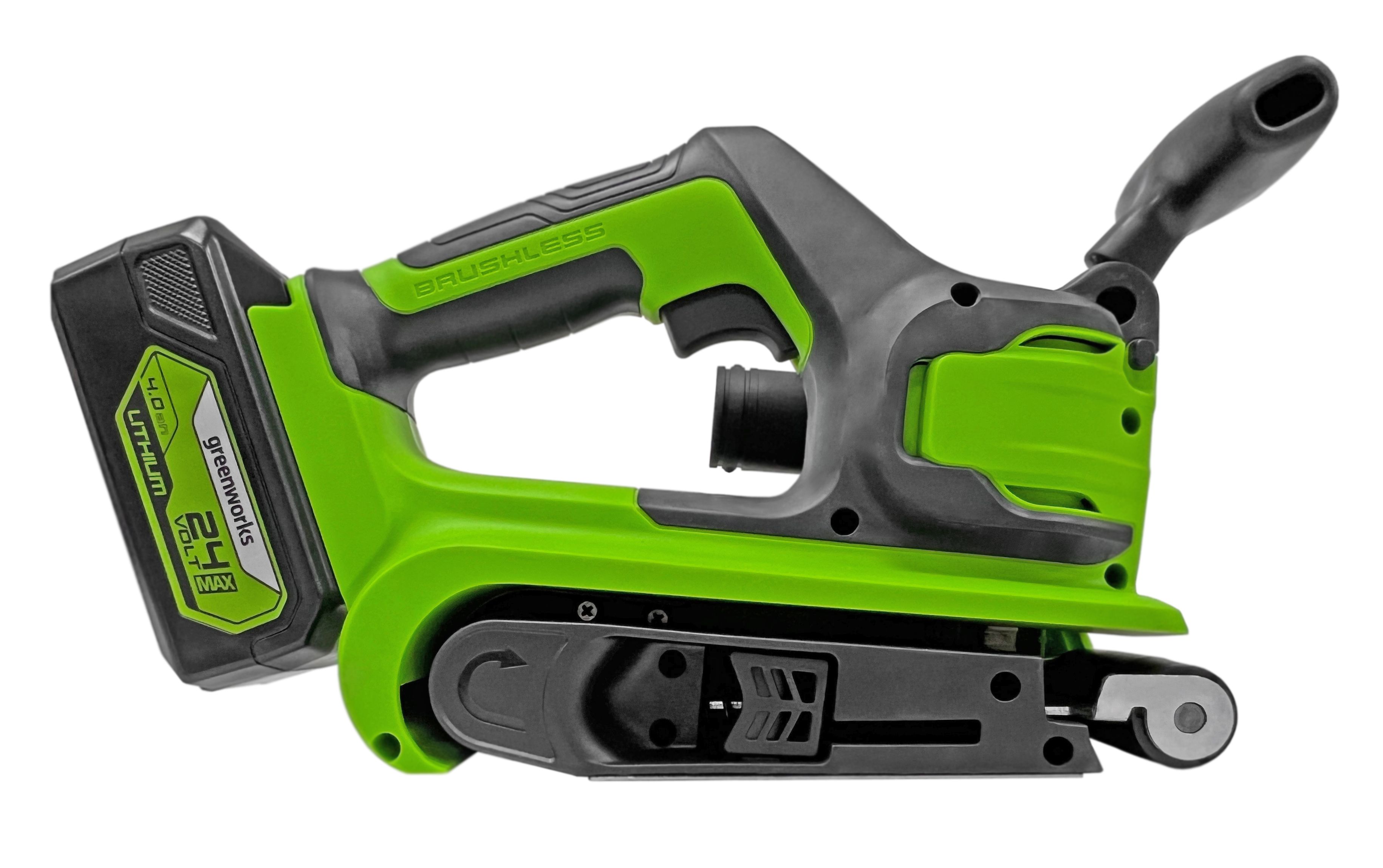 Ленточная шлифовальная машина аккумуляторная Greenworks 24V G24BS 3100607, бесщеточная, без АКБ и ЗУ