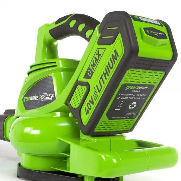 Воздуходув – садовый пылесос аккумуляторный Greenworks 40V GD40BV, бесщёточный, без АКБ и ЗУ