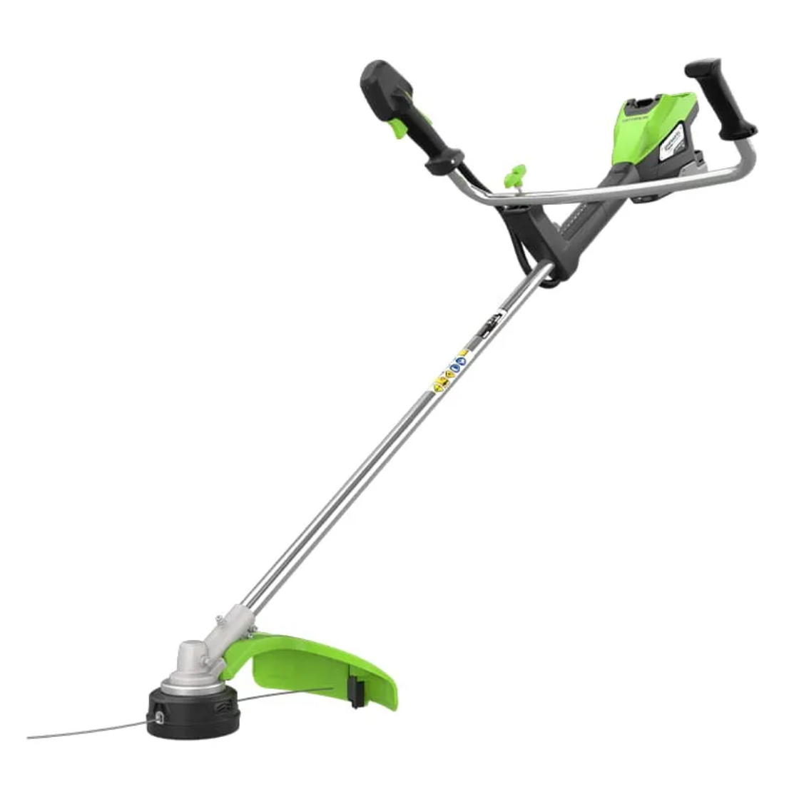 Триммер с велосипедными ручками аккумуляторный Greenworks 46 см (2 кВт) 82V TB201H 2112407, бесщёточный, без АКБ и ЗУ