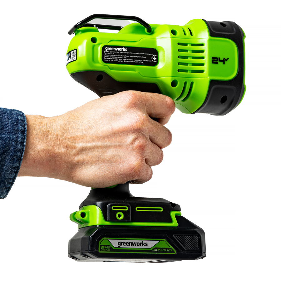 Фонарь-прожектор светодиодный (3000 лм) аккумуляторный Greenworks 24V G24SL 3401207, без АКБ и ЗУ